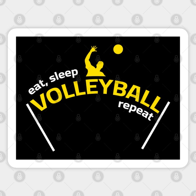 Eat Sleep Volleyball Repeat Sticker by PaulJus
